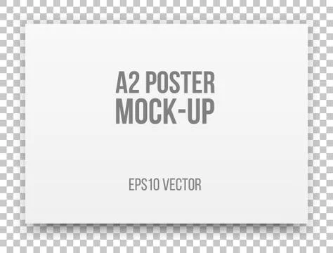 A2 White Poster Mock-up Stock Illustration