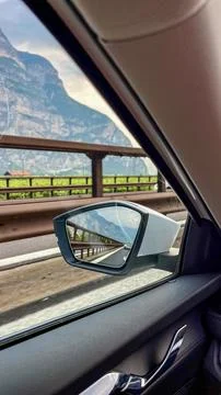 The A22 and E45 highways pass through Italy, Austria, Germany, and the Alps.. 写真素材