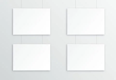 A3, A4 horizontal blank picture frame for photographs. Four Picture in the Stock Illustration