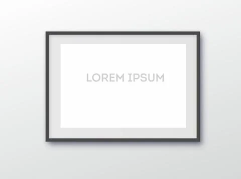 A3, A4 vertical blank picture frame for photographs. Vector realisitc paper or Stock Illustration