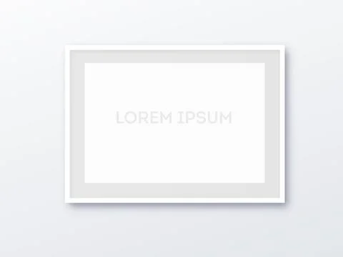 A3, A4 vertical blank picture frame for photographs. Vector realisitc paper or Stock Illustration