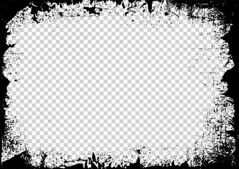 A3 blank paper background with distressed grunge black border, splatters an.. Stock Illustration
