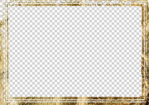 A3 Elegant gold textured border with distressed edges with transparent blac.. Stock Illustration