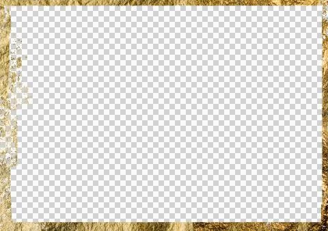 A3 Elegant gold textured border with distressed edges and transparent black.. Stock Illustration