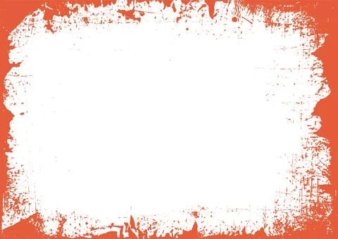 A3 Halloween paper background with distressed grunge orange border, splatte.. 库存插图