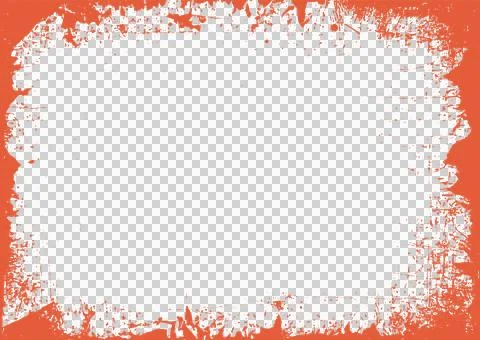 A3 Halloween paper background with distressed grunge orange border, splatte.. Stock Illustration