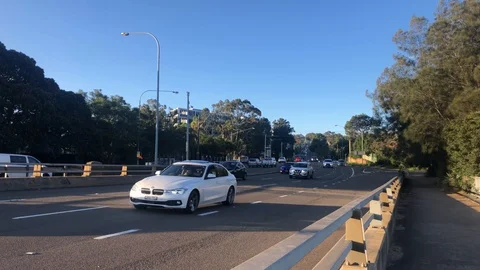 A3 traffic - Sydney Video stock 129589158