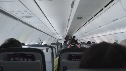 A320 plane flying in Chile Stock Footage 253521573