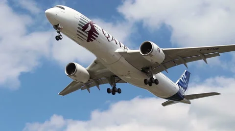 A350 landing Stock Footage 47263121