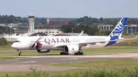 A350 turning through 180 degrees Stock Footage 49096672