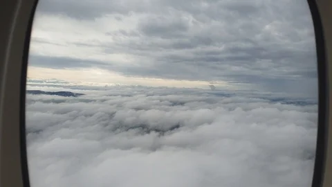 A380 in cloudy Air 스톡 동영상 125903947