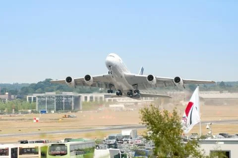 A380 take-off Stock Photos