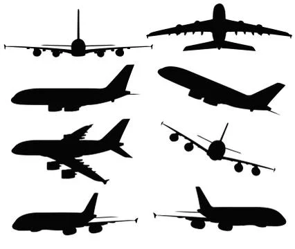 A380 on white background Stock Illustration
