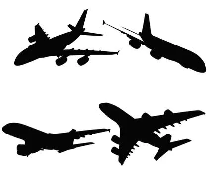 A380 on white background Stock Illustration