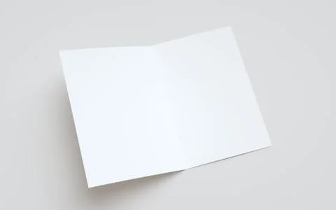 A4 Bi-Fold / Half-Fold Brochure Mock-Up Stock Illustration