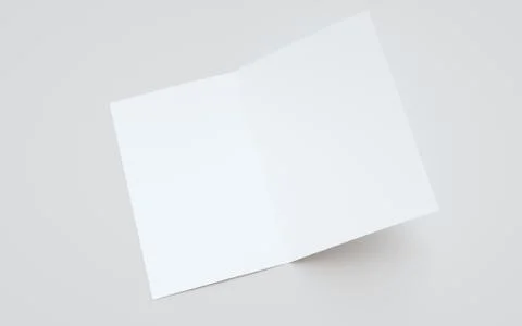 A4 Bi-Fold / Half-Fold Brochure Mock-Up Stock Illustration