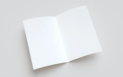 A4 Bi-Fold / Half-Fold Brochure Mock-Up Stock Illustration