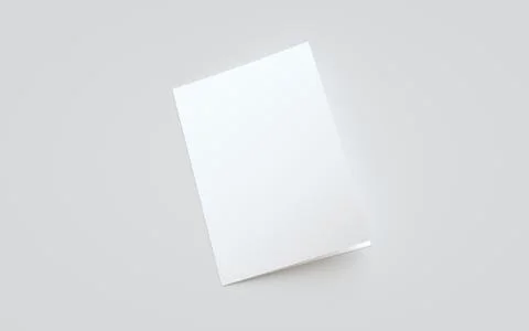 A4 Bi-Fold / Half-Fold Brochure Mock-Up - Front Cover Stock Illustration