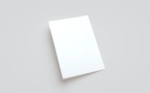 A4 Bi-Fold / Half-Fold Brochure Mock-Up - Back Cover Stock Illustration