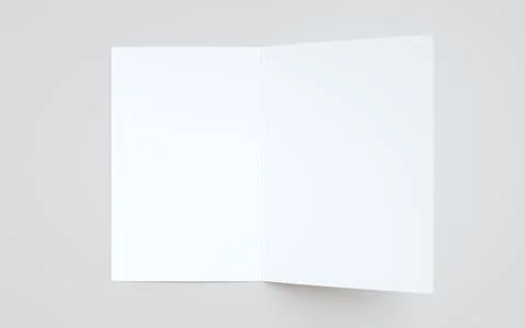 A4 Bi-Fold / Half-Fold Brochure Mock-Up Stock Illustration