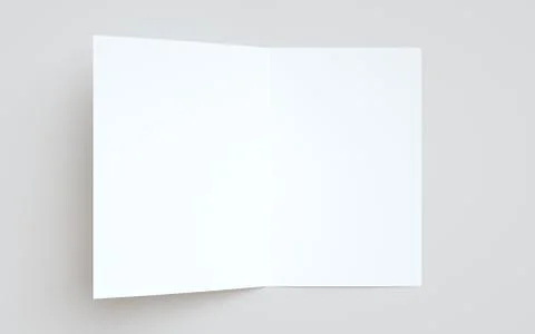 A4 Bi-Fold / Half-Fold Brochure Mock-Up Stock Illustration