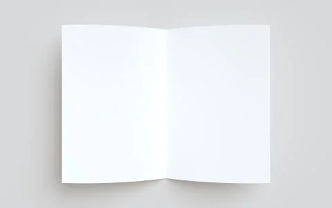 A4 Bi-Fold / Half-Fold Brochure Mock-Up Stock Illustration