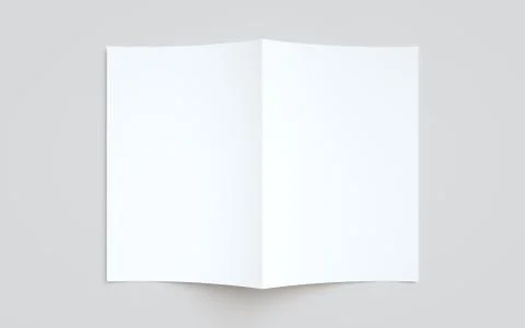 A4 Bi-Fold / Half-Fold Brochure Mock-Up Stock Illustration