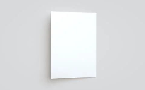 A4 Bi-Fold / Half-Fold Brochure Mock-Up - Back Cover Stock Illustration