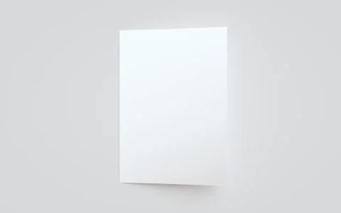 A4 Bi-Fold / Half-Fold Brochure Mock-Up - Front Cover Stock Illustration