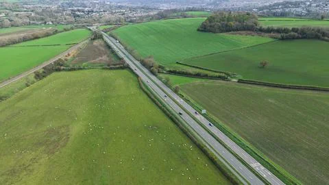 The A4 Bristol Road. Stock Photos