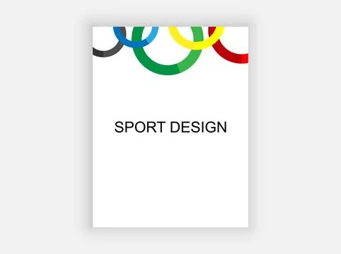 A4 brochure with colored rings. Vector graphics. Stock Illustration