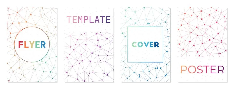 A4 brochure cover sheets. Can be used as cover, banner, flyer, poster, busi.. Stock Illustration