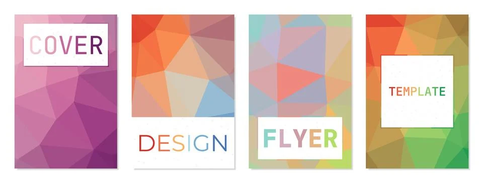 A4 brochure cover sheets. Can be used as cover, banner, flyer, poster, busi.. Stock Illustration