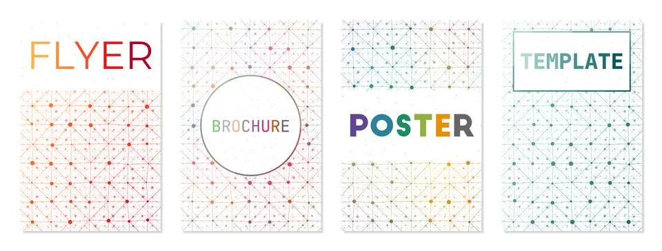 A4 brochure cover sheets. Can be used as cover, banner, flyer, poster, busi.. Stock Illustration