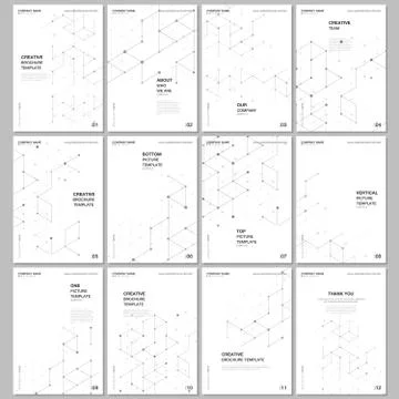 A4 brochure layout of covers design templates for flyer leaflet, A4 format Stock Illustration