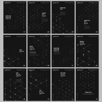 A4 brochure layout of covers design templates for flyer leaflet, A4 format Stock Illustration