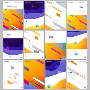 A4 brochure layout of covers design template for flyer leaflet, A4 format Stock Illustration