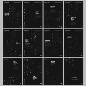 A4 brochure layout of covers design templates for flyer leaflet, A4 brochure Stock Illustration