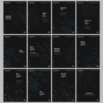 A4 brochure layout of covers design templates for flyer leaflet, A4 format Stock-Illustration