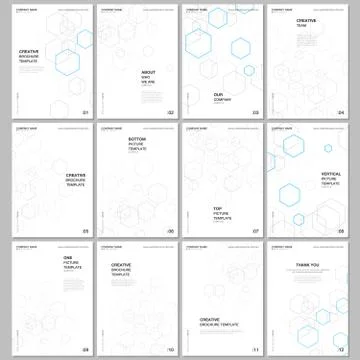 A4 brochure layout of covers design templates for flyer leaflet, A4 format Illustrazione stock
