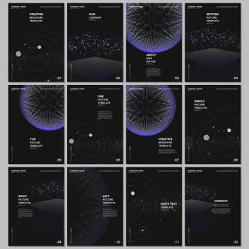 A4 brochure layout of covers design templates for flyer leaflet, A4 format Stock Illustration