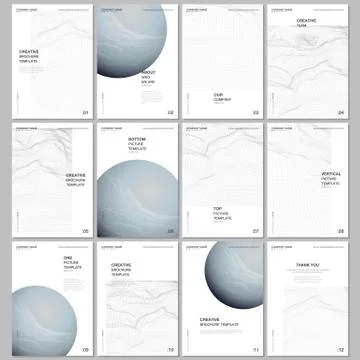 A4 brochure layout of covers design templates for flyer leaflet, A4 brochure Stock Illustration