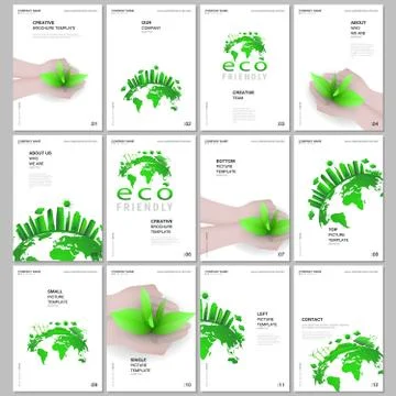 A4 brochure layout of covers design templates for flyer leaflet, A4 format Stock Illustration