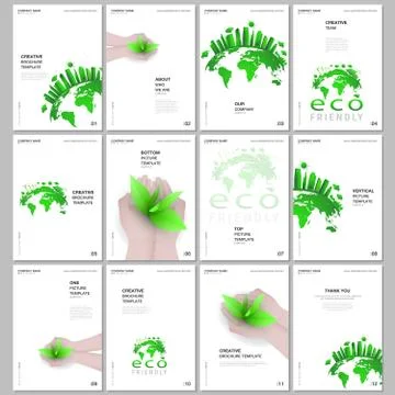 A4 brochure layout of covers design templates for flyer leaflet, A4 format Stock Illustration