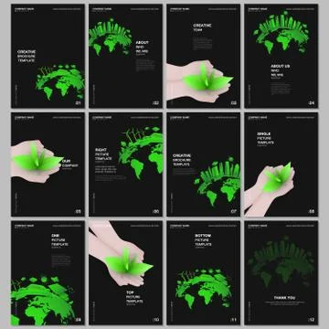 A4 brochure layout of covers design templates for flyer leaflet, A4 format Stock Illustration