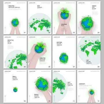 A4 brochure layout of covers design templates for flyer leaflet, A4 format Stock Illustration