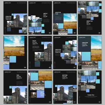 A4 brochure layout of covers design templates for flyer leaflet, A4 format Stock Illustration
