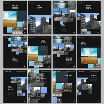 A4 brochure layout of covers design templates for flyer leaflet, A4 format Stock Illustration