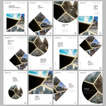 A4 brochure layout of covers design templates for flyer leaflet, A4 brochure Stock Illustration