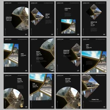 A4 brochure layout of covers design templates for flyer leaflet, A4 brochure Stock Illustration
